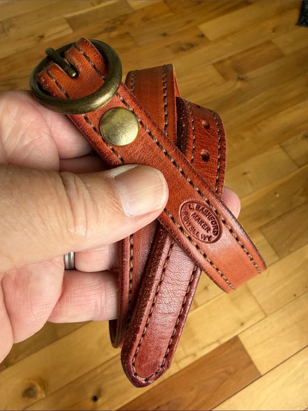 L Brashford leather belt